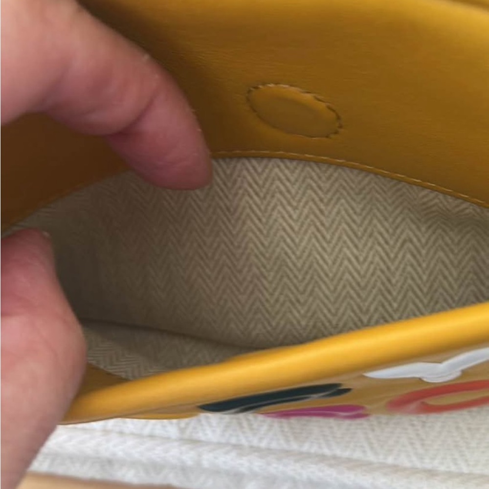 Tory Burch Yellow Leather Camera Crossbody with Multicolor Logo Letters - Picture 5 of 5